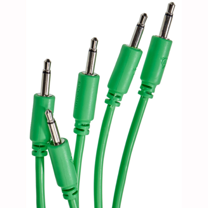 Black Market Modular Patch Cable 5-pack 50 cm green Аксессуары для музыкальных инструментов