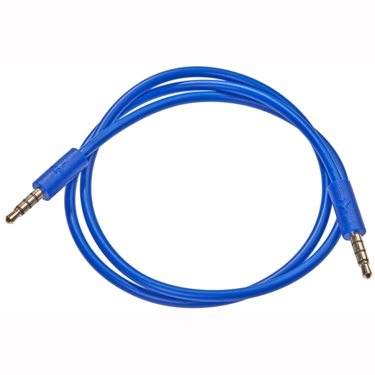 Endorphin.es Trippy Cables TRRS, blau, 60cm Патч кабели для аналоговых синтезаторов и звуковых модулей