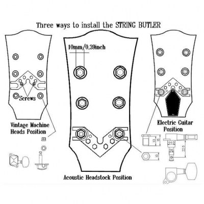 Dietrich Parts String Butler V3 BK Аксессуары гитарные