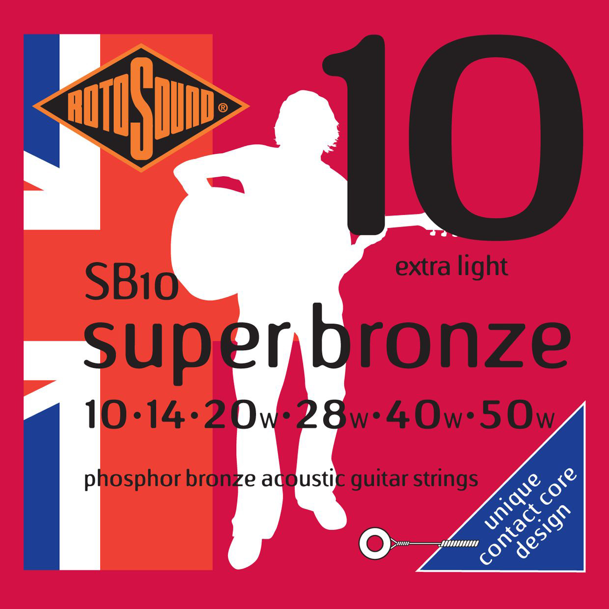 Rotosound SB10 STRINGS PHOSPHOR BRONZE Струны для акустических гитар