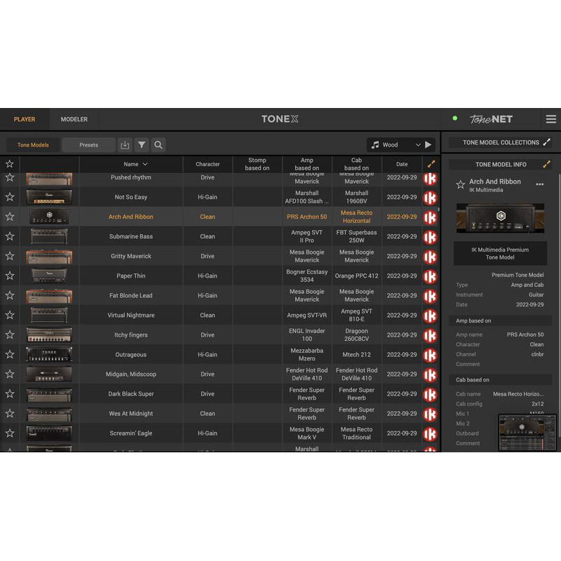 IK Multimedia ToneX Цифровые лицензии