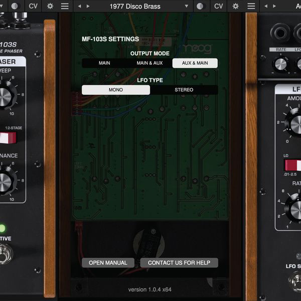 Moog MF-103S 12-Stage Phaser Plugin Цифровые лицензии