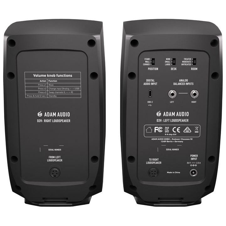 Adam Audio D3V Black Мониторы студийные