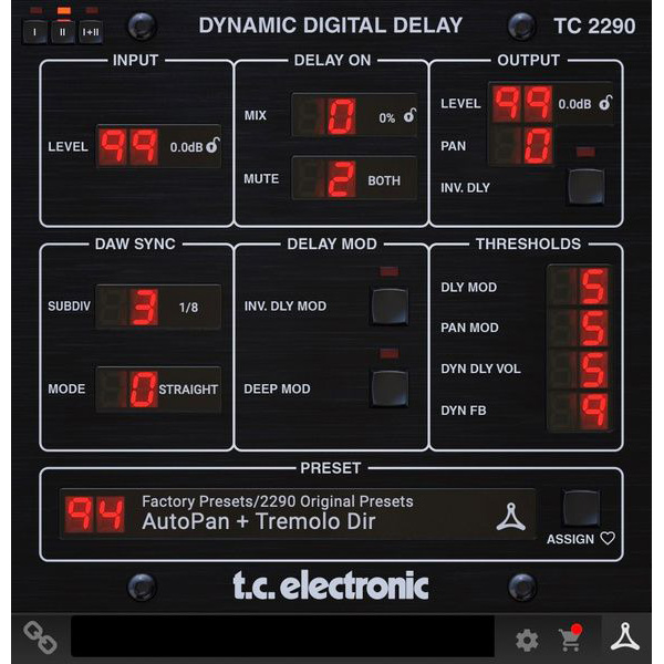 tc electronic TC 2290 Dynamic Delay Цифровые лицензии
