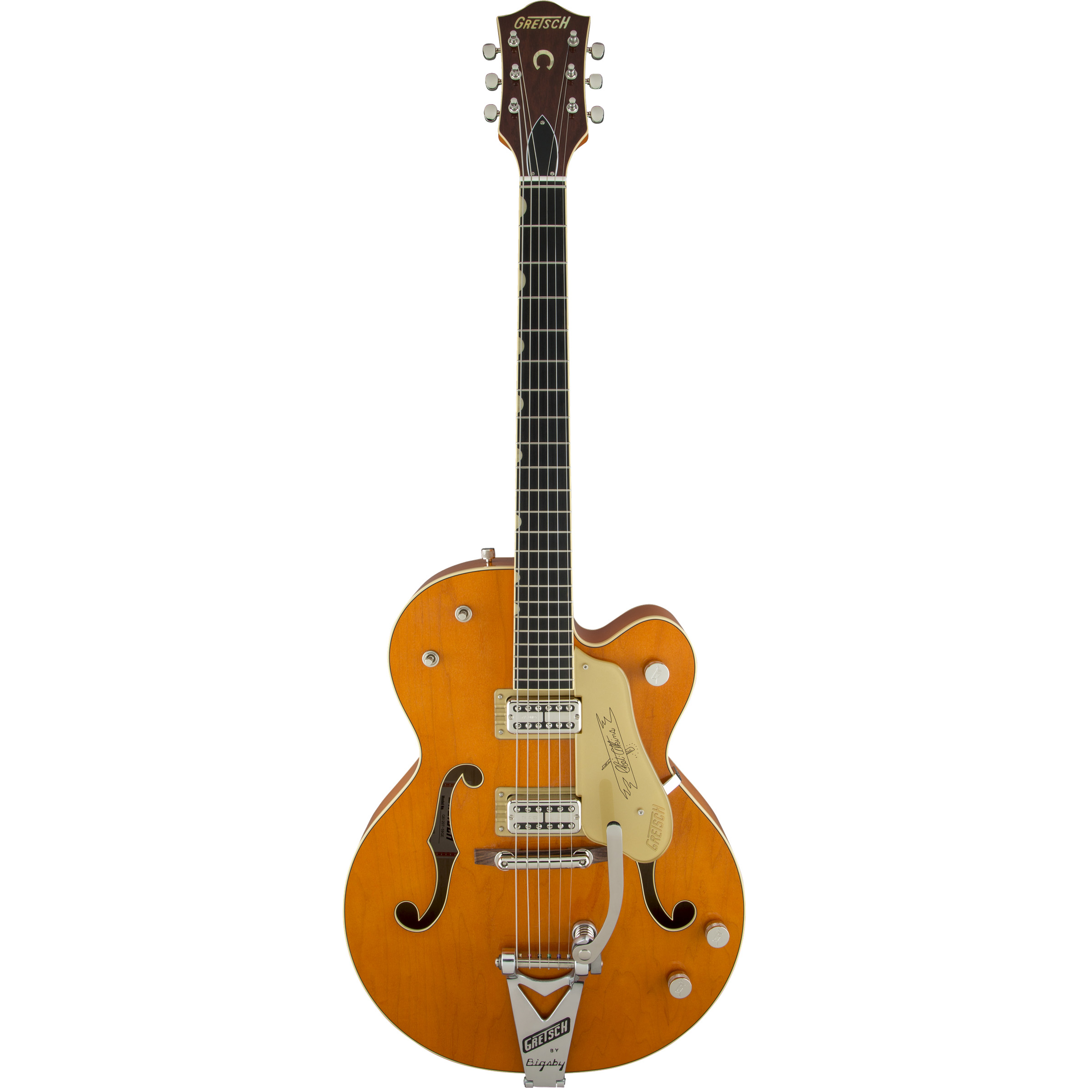 Gretsch G6120T-59 Vintage Select Edition 59 Chet Atkins® Hollow Body with Bigsby®, TV Jones®, Vintage Orange Stain Lacquer Электрогитары