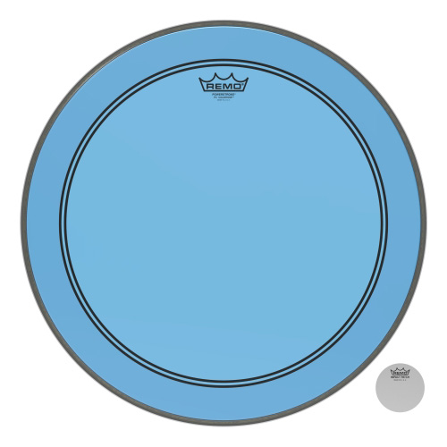 Remo P3-1320-ct-bu Powerstroke® P3 Colortone™ Blue Bass Drumhead, 20. Пластики для бас-бочки