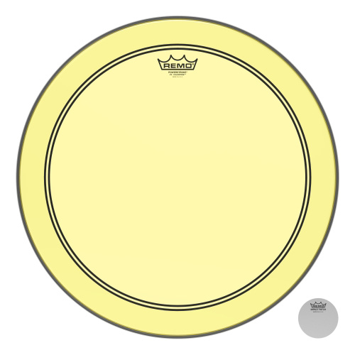 Remo P3-1318-ct-ye Powerstroke® P3 Colortone™ Yellow Bass Drumhead, 18. Пластики для бас-бочки