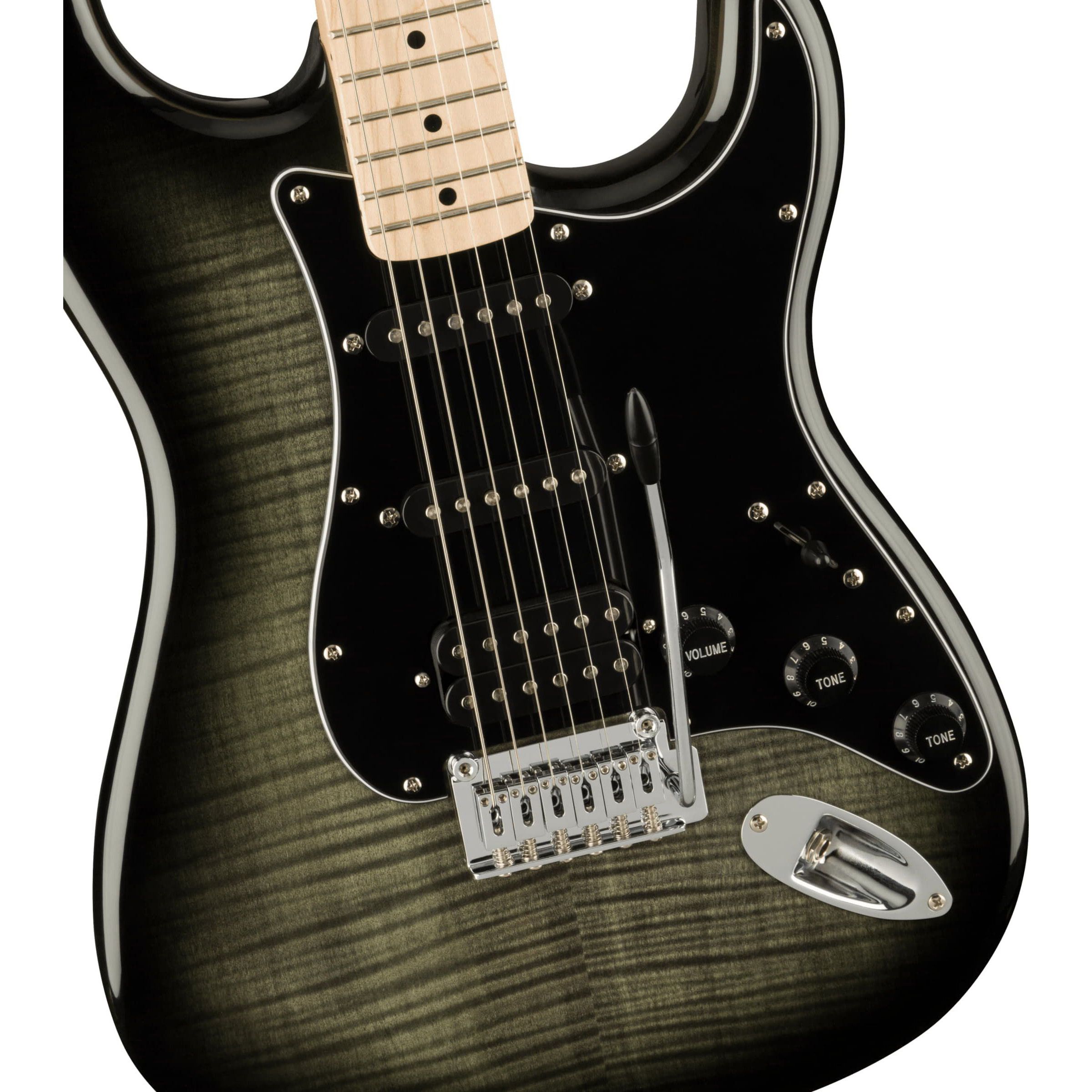 Fender Squier Affinity 2021 Stratocaster FMT HSS MN Black Burst Электрогитары