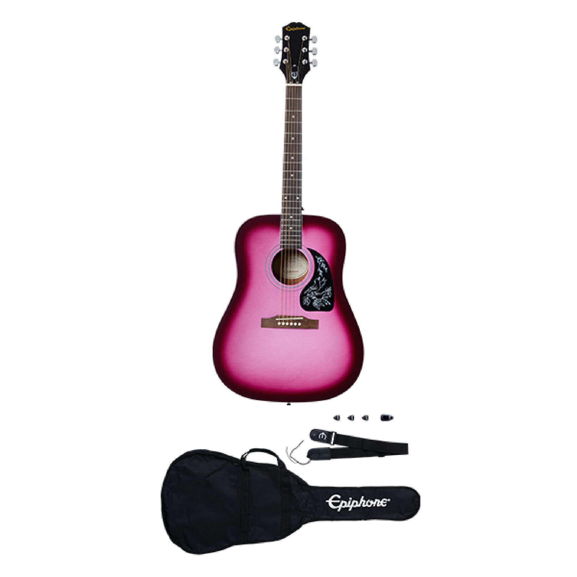 Epiphone Starling Acoustic Guitar Player Pack Hot Pink Pearl Гитары акустические