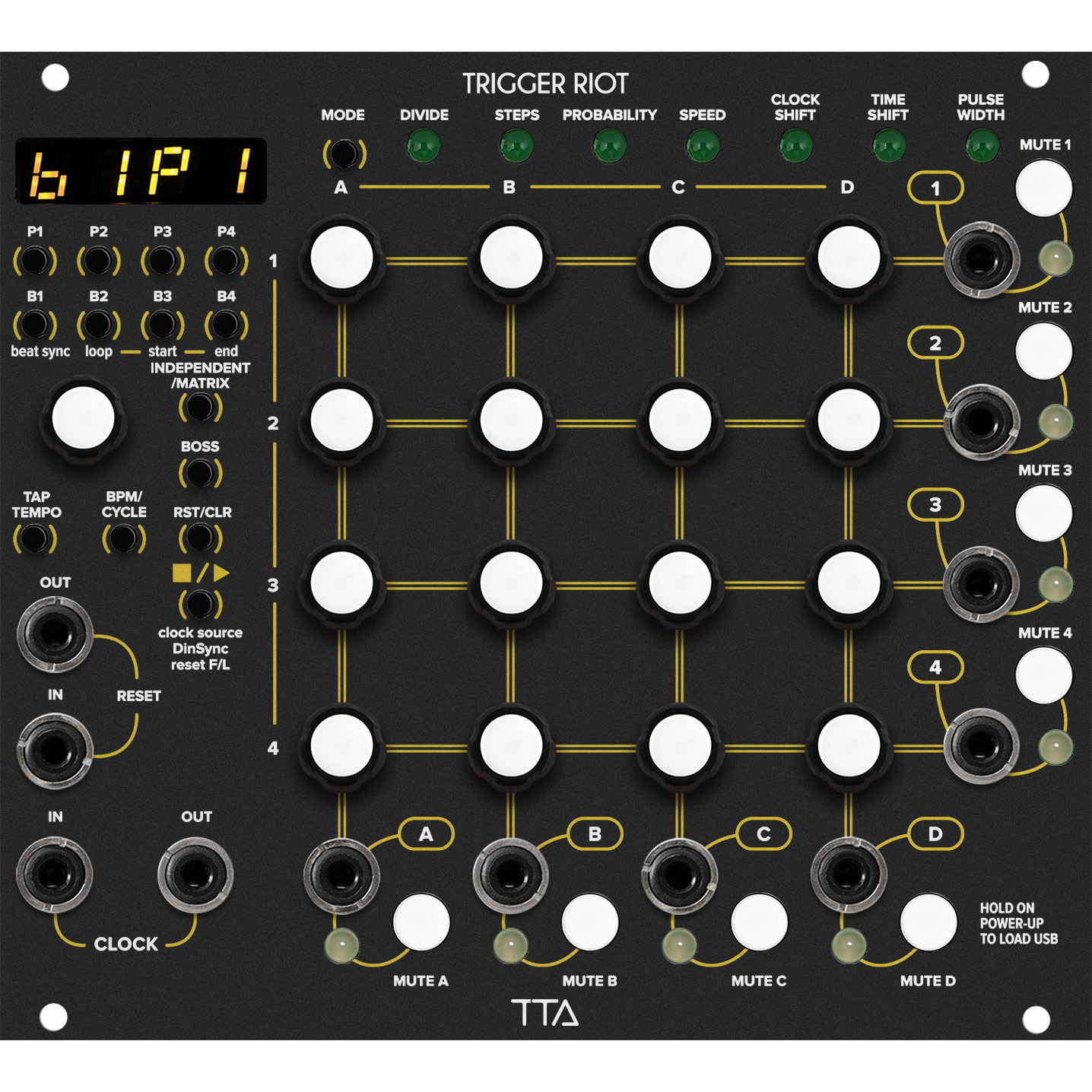 Tiptop Audio Trigger Riot Sequencer Black Eurorack модули