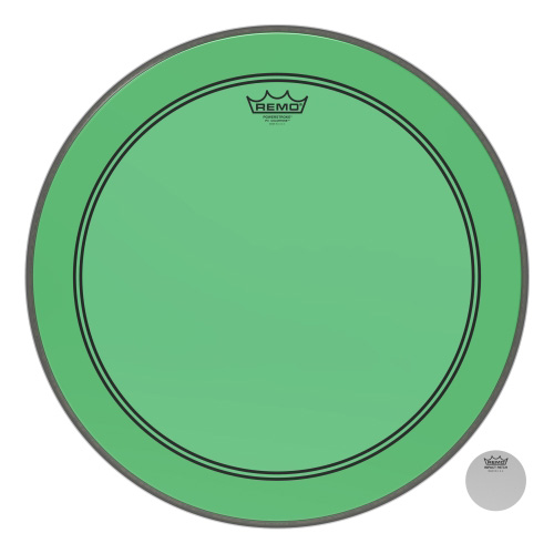 Remo P3-1320-ct-gn Powerstroke® P3 Colortone™ Green Bass Drumhead, 20. Пластики для бас-бочки