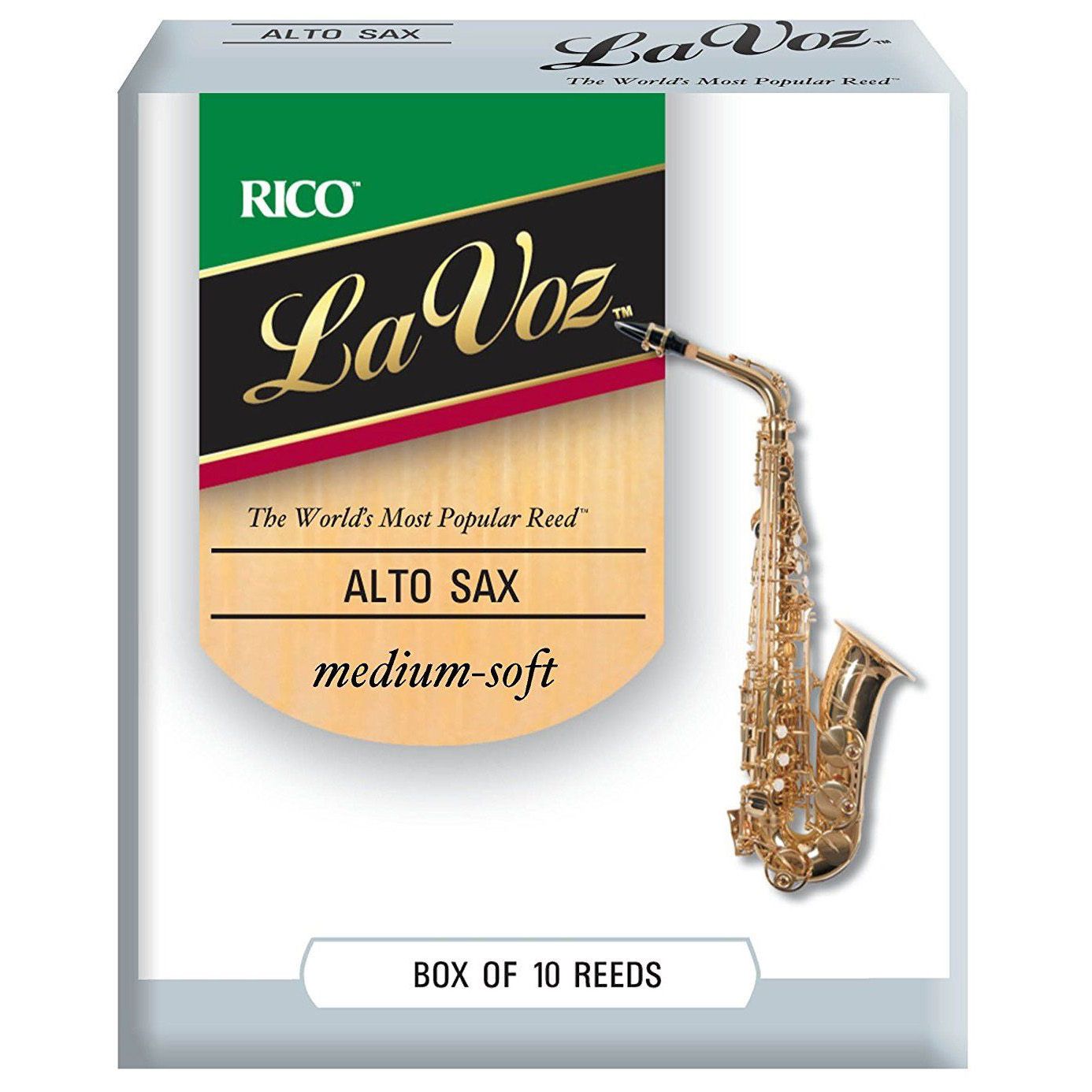 DAddario RJC10MS La Voz Alto Saxophone Reeds, MSFT, 10 BX, 10 Аксессуары для саксофонов