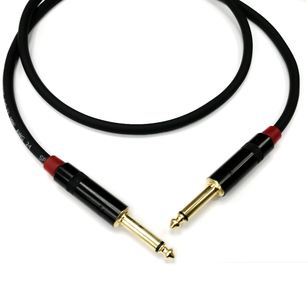 1m кабель инструментальный профессиональный Jack - Jack 6.3 mm mono Rean Gold Кабели  Jack - Jack 6.3 mm mono стандартные (ins1)