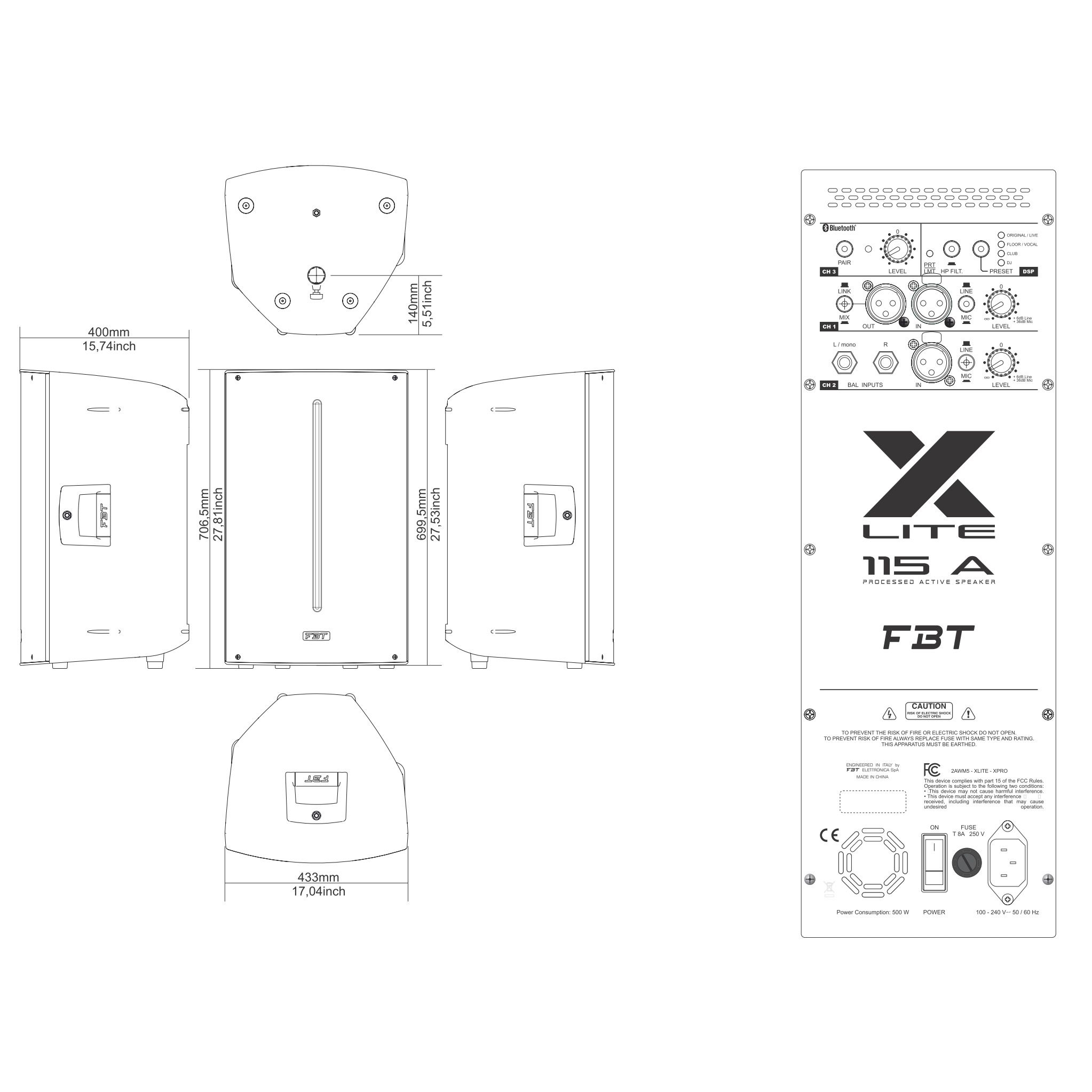 FBT X-LITE 115A Активные акустические системы