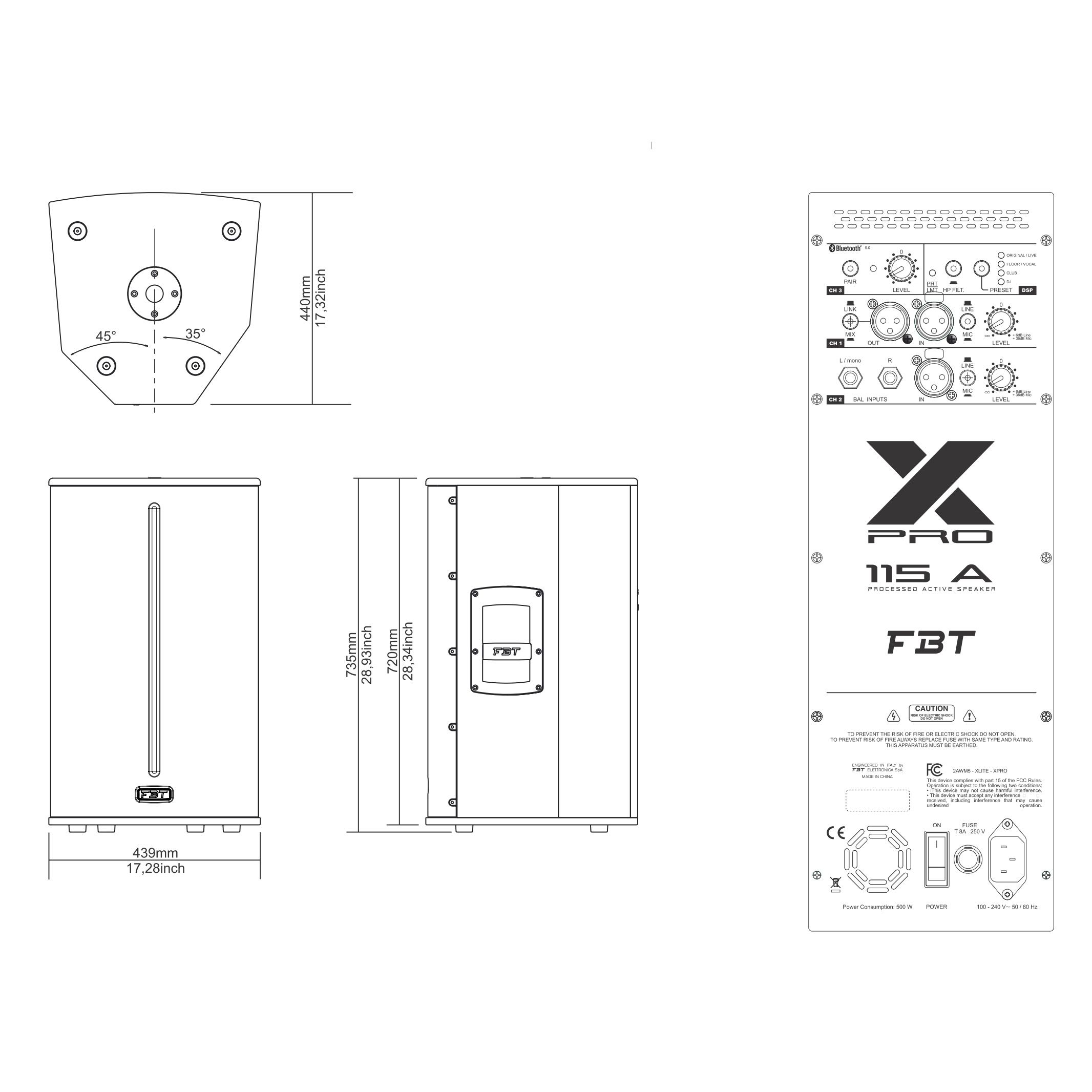 FBT X-PRO 115A Активные акустические системы