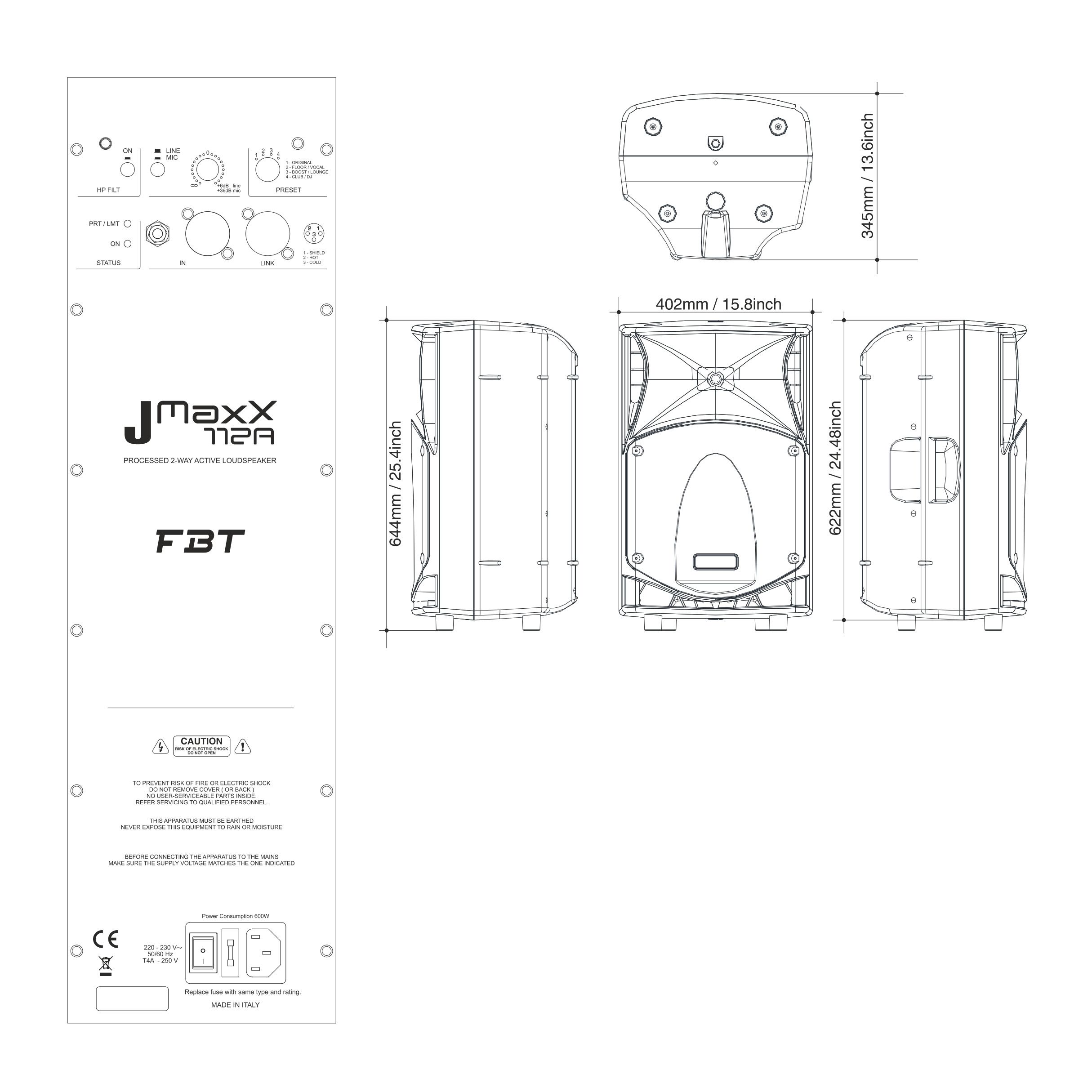 FBT JMAXX 112A FBT JMAXX 112A Активные акустические системы