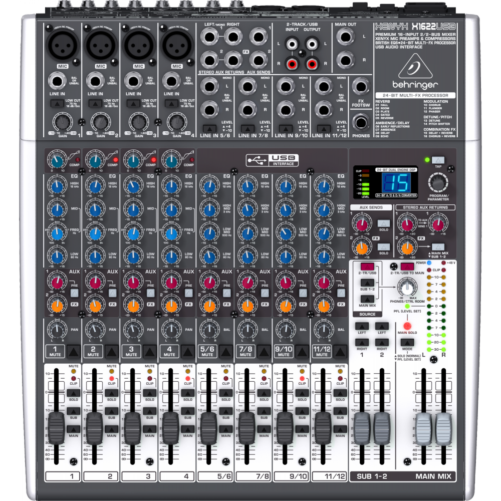 Behringer Xenyx X1622USB Аналоговые микшеры