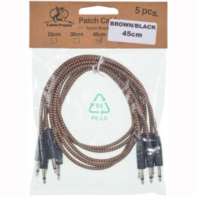 CablePuppy cable 15 cm (5 Pack) black-brown Аксессуары для музыкальных инструментов