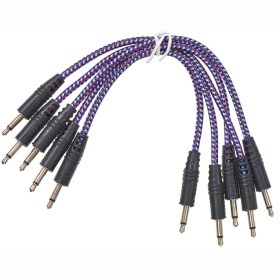 CablePuppy cable 15 cm (5 Pack) blue-white-red Аксессуары для музыкальных инструментов