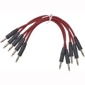CablePuppy cable 15 cm (5 Pack) black-red Аксессуары для музыкальных инструментов