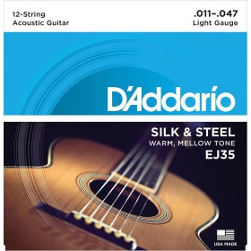 DAddario EJ35 SET FOLK SILK & STEEL 12STR Струны для акустических гитар