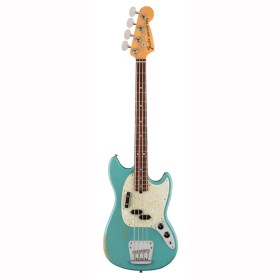 Fender Jmj Road Worn® Mustang Bass®, Rosewood Fingerboard, Faded Daphne Blue Бас-гитары