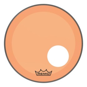 Remo P3-1318-ct-ogoh Powerstroke® P3 Colortone™ Orange Bass Drumhead, 18, 5 Offset Hole Пластики для бас-бочки