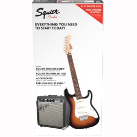 Squier Stratocaster® Pack, Laurel Fingerboard, Brown Sunburst, Gig Bag, 10g - 230v Eu Электрогитары
