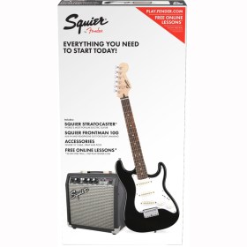 Squier Stratocaster® Pack, Laurel Fingerboard, Black, Gig Bag, 10g - 230v Eu Электрогитары