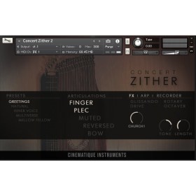 Cinematique Instruments Concert Zither v2 Цифровые лицензии