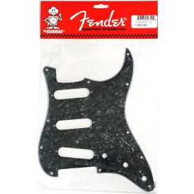 Fender PICKGUARD Standard Strat -3 SINGLE COILS 11 SCREW HOLES - Black PEARL - 4-PLY Комплектующие для гитар