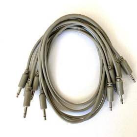 Black Market Modular patchcable 5-Pack 100 cm grey Патч кабели для аналоговых синтезаторов и звуковых модулей