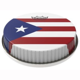Remo R-series, Low Collar, Skyndeep® Bongo Drumhead - Puerto Rican Flag Graphic, 7.15. Пластики и мембраны для перкуссии