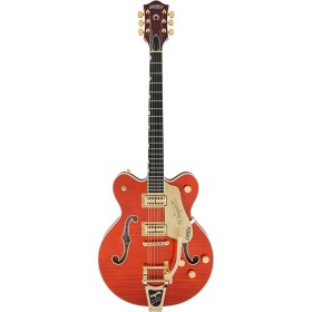 Gretsch G6620TFM Players Edition Nashville® Center-Block Double Cutaway with Bigsby, FilterTron™ Pickups, Tiger Flame Maple, Orange Stain Электрогитары