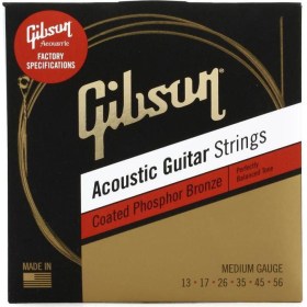 Gibson SAG-CPB13 COATED PHOSPHOR BRONZE ACOUSTIC GUITAR STRINGS, MEDIUM Струны для акустических гитар
