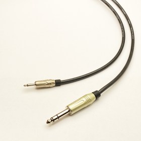 Длина на заказ minijack 3,5 mm mono - Jack 6,3 mm TRS  Amphenol Pro Performance Floating Ring cable профессиональный аудио кабель тип CV MMAG (собственное производство)