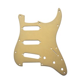 Fender PICKGUARD Standard Strat - 3 SINGLE COILS - 11 SCREW HOLES -GOLD ANODIZED - 1 PLY Комплектующие для гитар