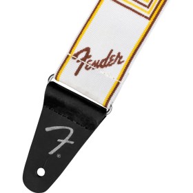 Fender Weighless 2 Monogrammed Strap White/Brown/Yellow Ремни для гитар