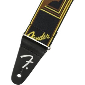 Fender Weighless 2 Mono Strap Black/Yellow/Brown Ремни для гитар