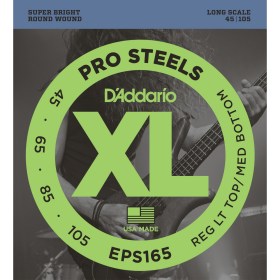 DAddario EPS165 PROSTEELS Bass Custom Light 45-105 Струны для бас-гитар