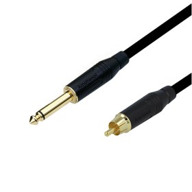 3m Jack 6.3 mm 1/4 mono TS - RCA male Amphenol Gold Pro Performance профессиональный аудио кабель Кабели RCA male - Jack 6.3 mm mono (mon4)