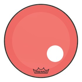 Remo P3-1322-ct-rdoh Powerstroke® P3 Colortone™ Red Bass Drumhead, 22, 5 Offset Hole Пластики для бас-бочки