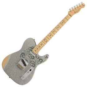 Fender Brad Paisley Road Worn Telecaster®, Maple Fingerboard, Silver Sparkle Электрогитары