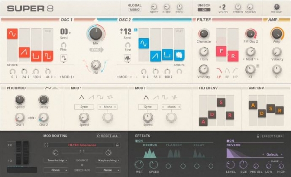 Native Instruments Super 8 – виртуальный инструмент основанный на звуке винтажных синтезаторов