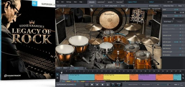 Toontrack Legacy of Rock SDX – библиотека для Superior Drummer 3