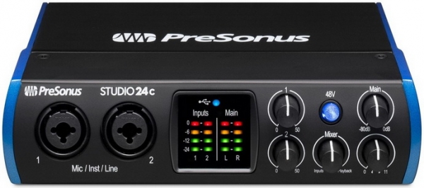 PreSonus Studio 24c – портативный USB-С аудиоинтерфейс обновленной серии Studio