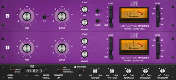 Brainworx Purple Audio MC77 – эмуляция лимитера/компрессора MC77
