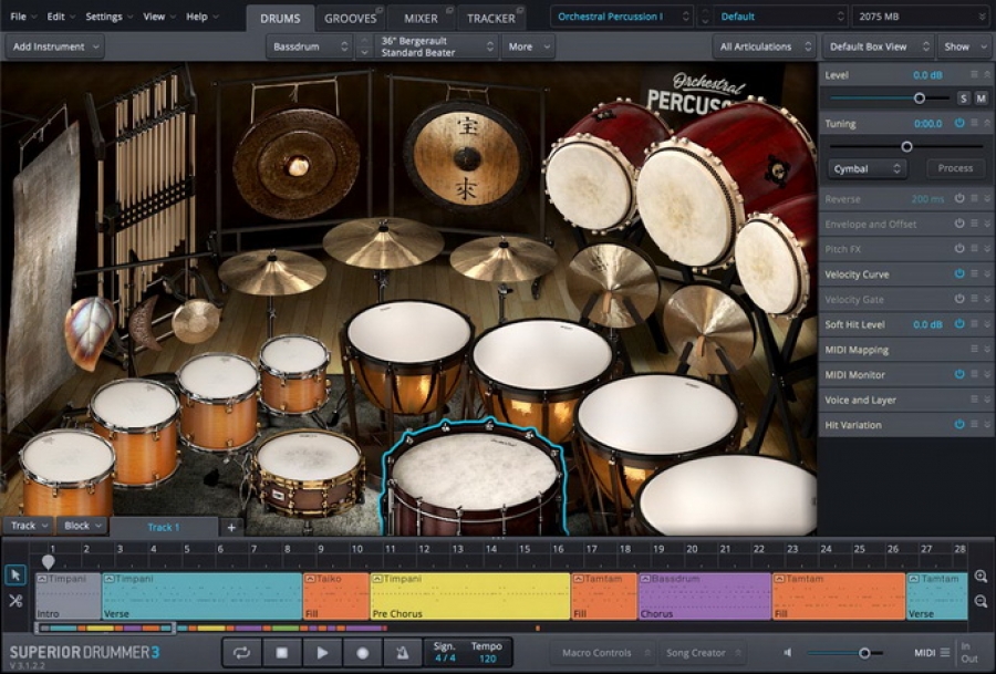 Toontrack Orchestral Percussion – перкуссионная библиотека для Superior Drummer 3