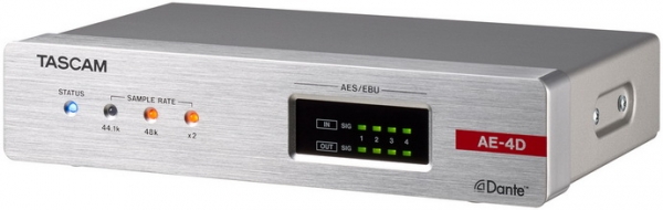 Tascam AE-4D – 4-х канальный AES/EBU/Dante преобразователь со встроенным DSP-микшером