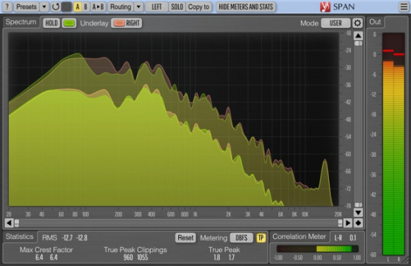 Voxengo Span 3.10 – обновление популярного звукового анализатора